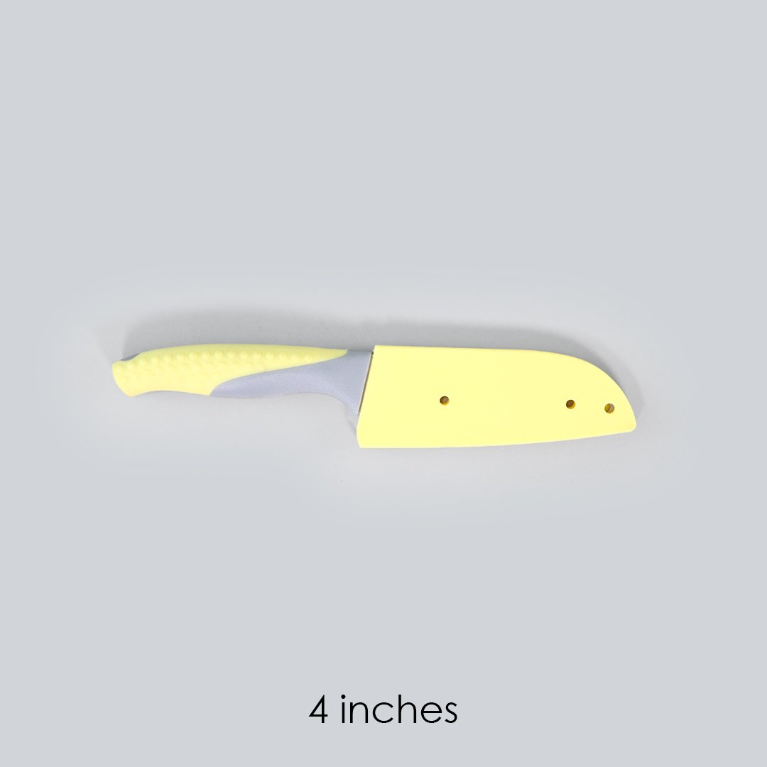 6" Easy Slice Knife (Green) and 4" Easy Slice Knife (Yellow)