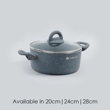 गैलरी व्यूवर में इमेज लोड करें, Granite Non-stick Casserole, Induction bottom, Soft-touch handles, Virgin grade aluminium, PFOA/Heavy metals free, 3.5mm, 2 years warranty, Grey - Wonderchef