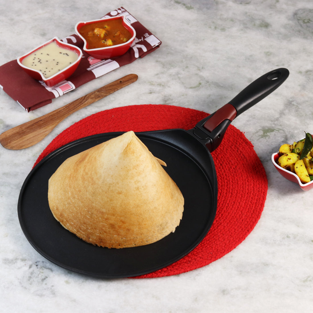 Wonderchef Click Space Saver Dosa Tawa 30cm - Wonderchef