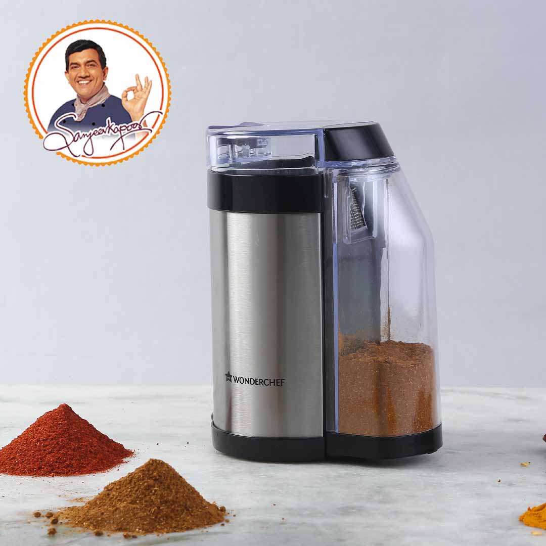 Easy Spice Masala Grinder with Auto-Dispenser, Detachable Jar, Sharp Blade, 2 Years Warranty