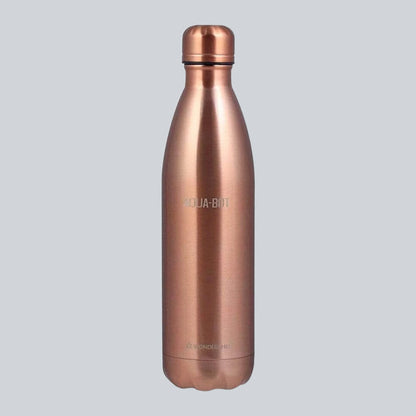 Aqua-Bot, 1000ml, Double Wall Stainless Steel Vacuum Insulated Hot and Cold Flask, Spill & Leak Proof, Brown, 2 Years Warranty