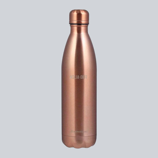 Aqua-Bot, 1000ml, Double Wall Stainless Steel Vacuum Insulated Hot and Cold Flask, Spill & Leak Proof, Brown, 2 Years Warranty