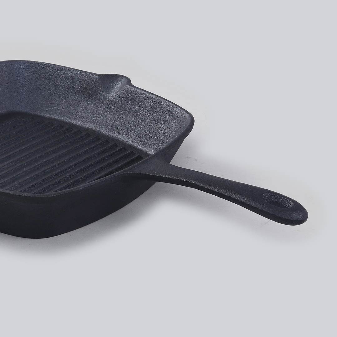 Forza Cast-iron Grill Pan, Pre-Seasoned Cookware, Induction Friendly, 26cm, 3.8mm