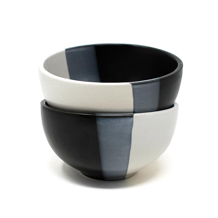 Earth Store Charcoal Dual Tone Bowls  (Set of 2)