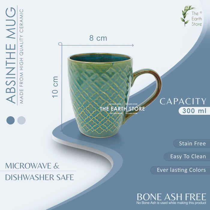 Earth Store Green Mug  (Set of 2)