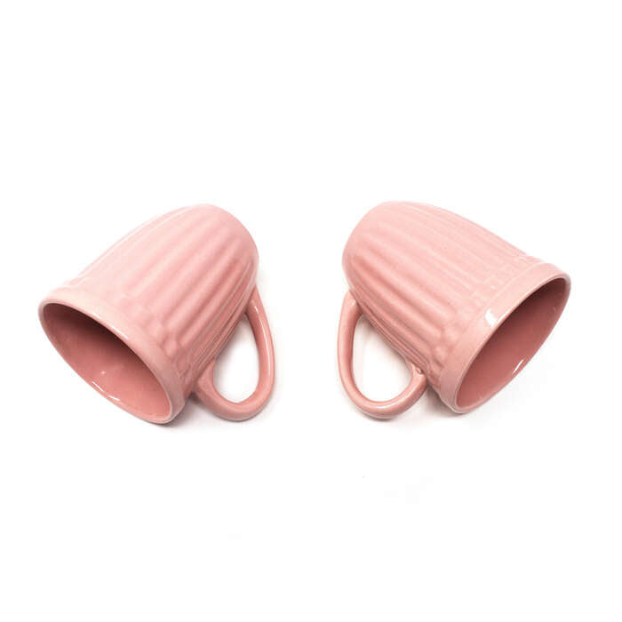 Earth Store Glam Matte Pink Mug  (Set of 2)