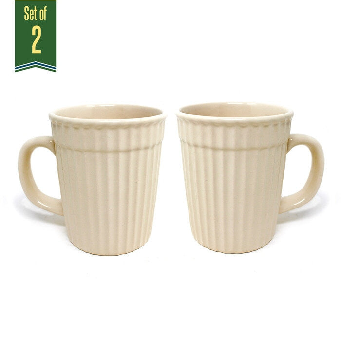 Earth Store Cream Frontier Coffee Mug  (Set of 2)