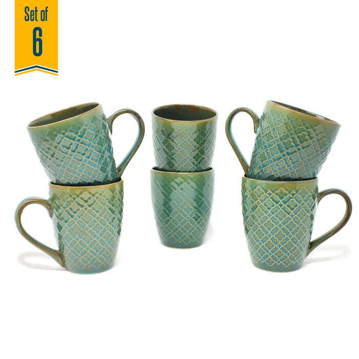 Earth Store Green Mug (Set of 6)