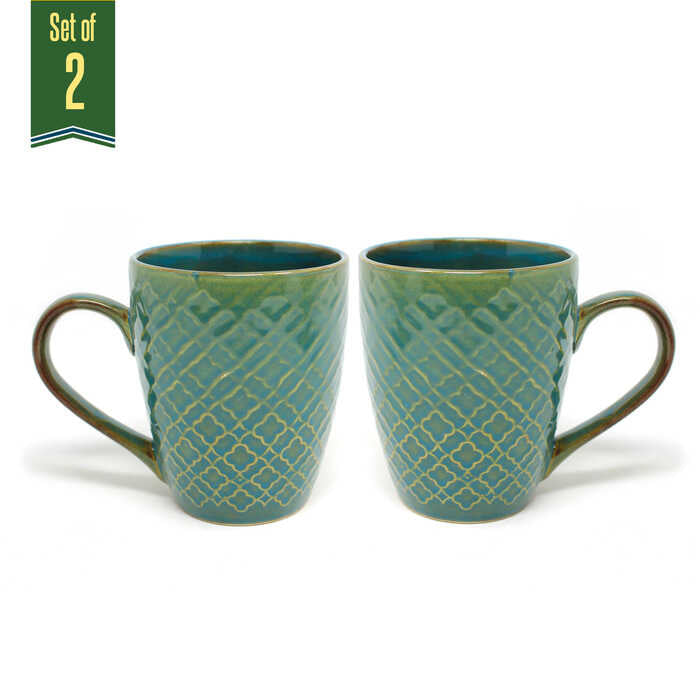 Earth Store Green Mug  (Set of 2)