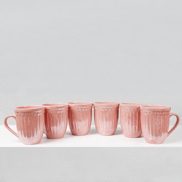 Earth Store Glam Pink Mugs (Set of 6)