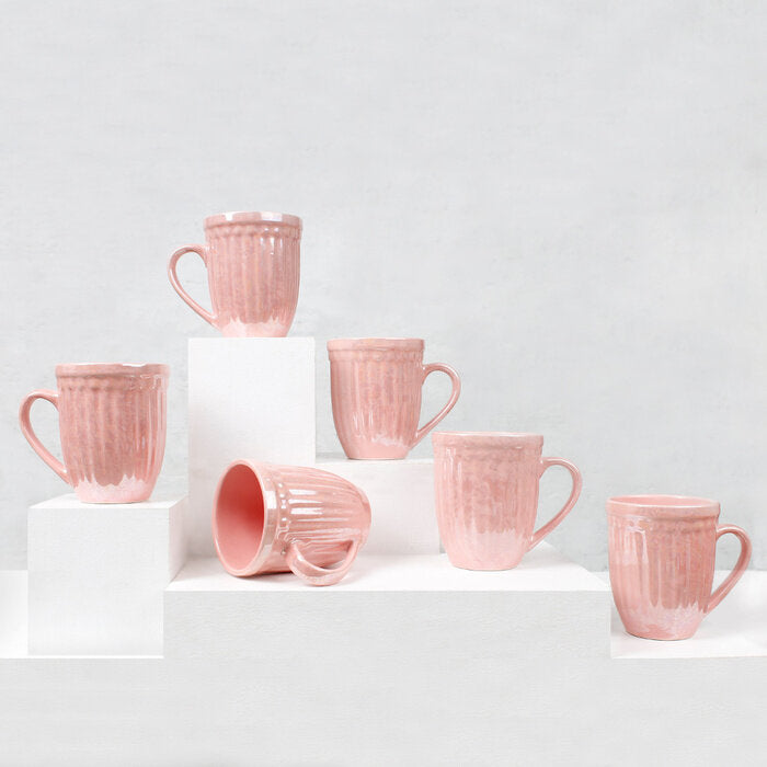 Earth Store Glam Pink Mugs (Set of 6)