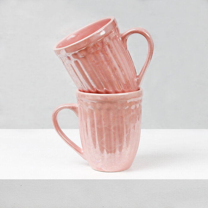 Earth Store Glam Pink Mug  (Set of 2)