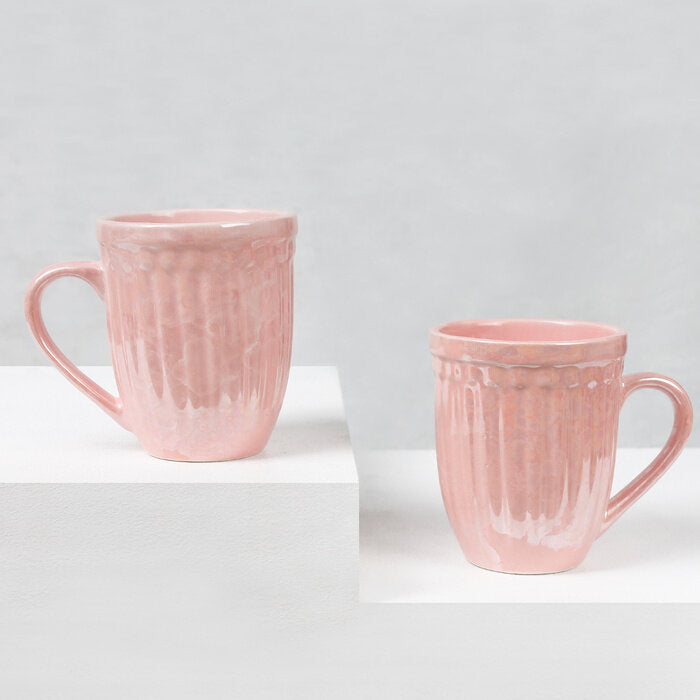 Earth Store Glam Pink Mug  (Set of 2)