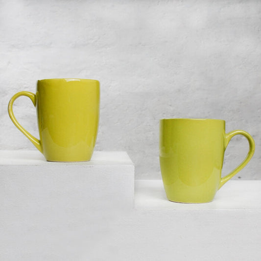 Earth Store Solid Green Mug  (Set of 2)