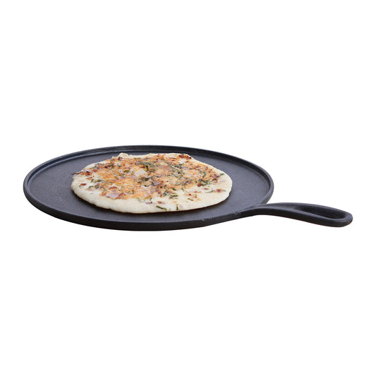 Forza Pre Seasoned Cast Iron Dosa Tawa 27 Cm Induction Friendly, 4 mm with Lifetime Exchange Warranty