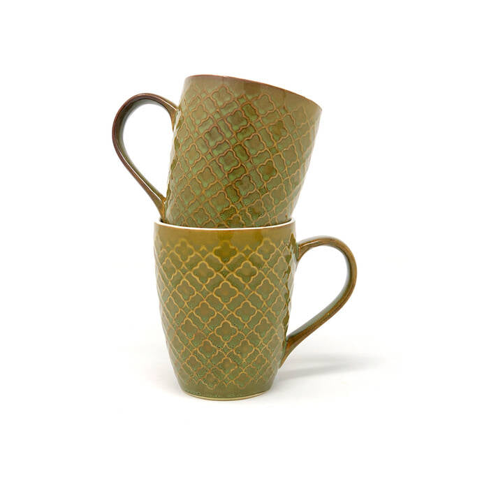 Earth Store Olive Green Mug (Set of 2)