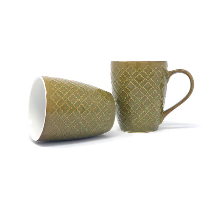 Earth Store Olive Green Mug (Set of 2)