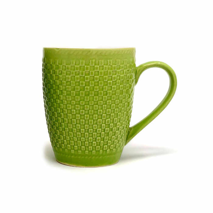 Earth Store milk mug green check - Single