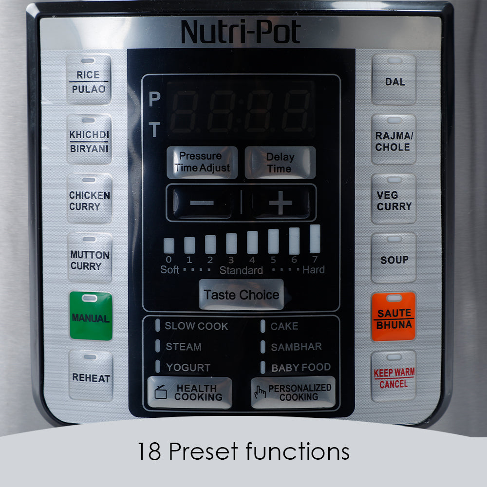 Nutri-Pot Electric Pressure Cooker with 7-in-1 Functions, 3L