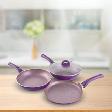 Load image into Gallery viewer, Nutri-Blend Complete Kitchen Machine (Champagne) and Granite Aluminium Nonstick Cookware Set (Purple)