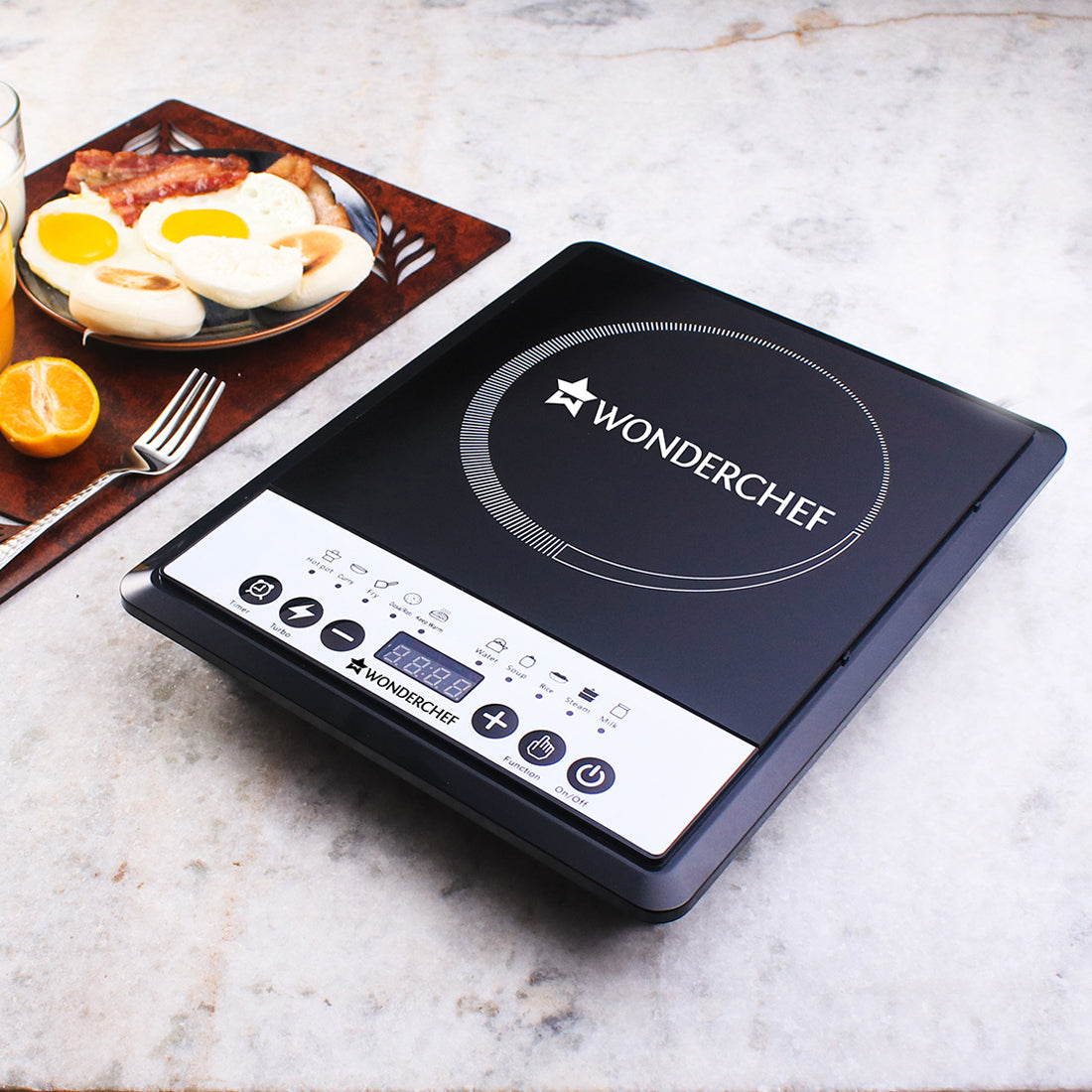 Torino 2000W Induction Plate with 11 Preset Functions, Push Touch Control Button Induction Cooktop, 2 Years Warranty