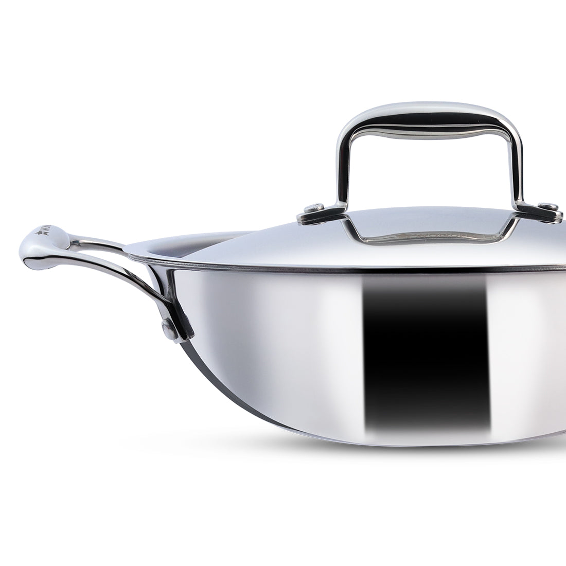 Wonderchef Nigella 3-Ply Stainless Steel Kadhai 24cm - Wonderchef