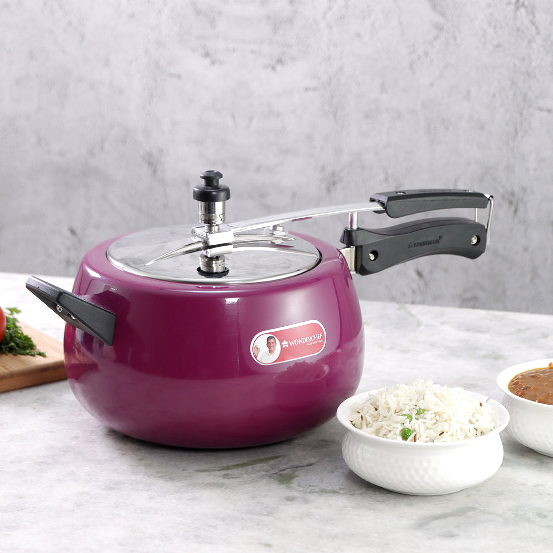 Regalia Induction Base Pressure Cooker with Inner Lid, 5L, 2 Years Warranty, Purple