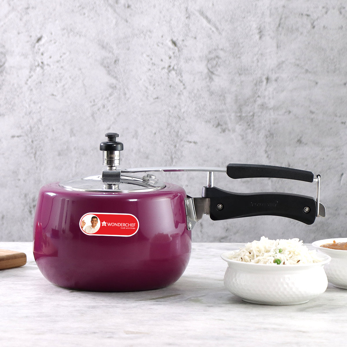 Regalia Induction Base Pressure Cooker with Inner Lid, 3L, 2 Years Warranty, Purple