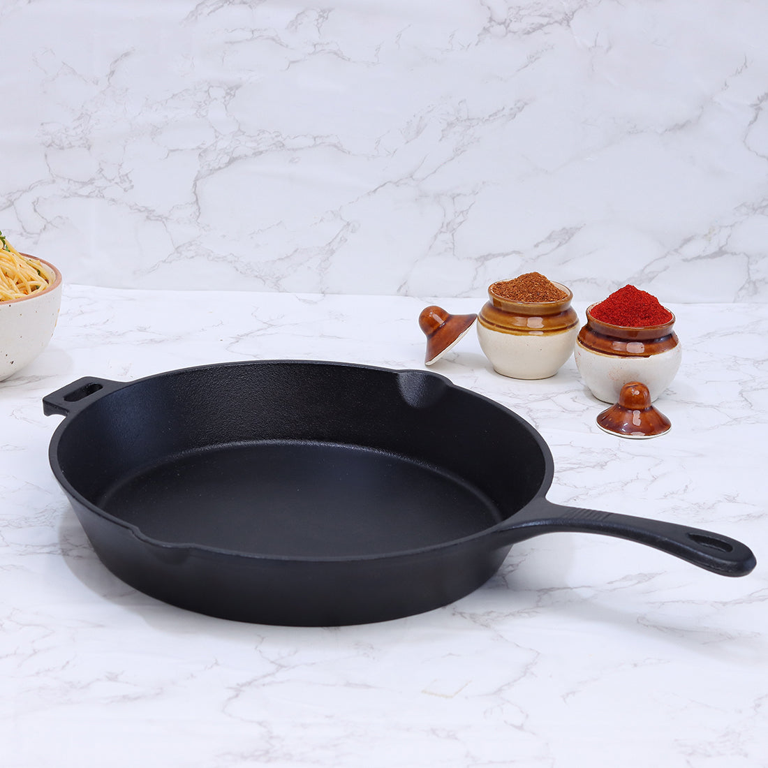 Wonderchef Forza Pre seasoned Cast iron Fry Pan 29cm