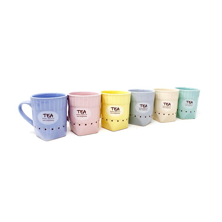 Earth Store Pastel Hexa Tea Cups (Set of 6)