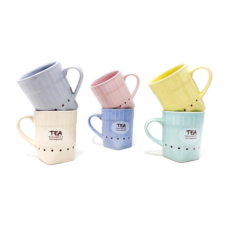 Earth Store Pastel Hexa Tea Cups (Set of 6)