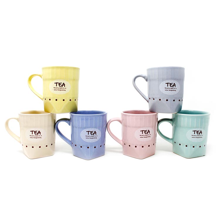 Earth Store Pastel Hexa Tea Cups (Set of 6)