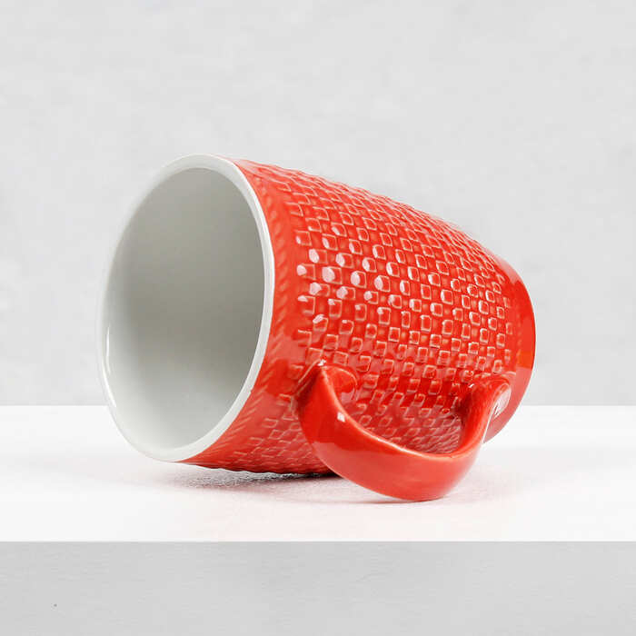 Earth Store Milk Mugs Red Check - Single