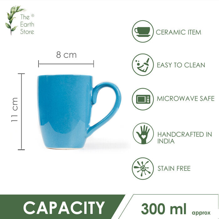 Earth Store Solid Blue Mug - Single