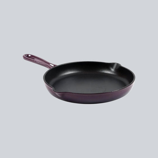 Ferro Cast-iron Frying Pan, Corrosion-Resistant Coating, Compatible on Induction- 26cm, 1.6L, 5 Years Warranty, Purple