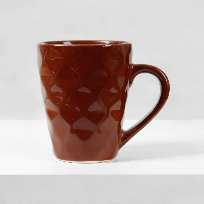 Earth Store Brown Diamond Plain Mug - Single