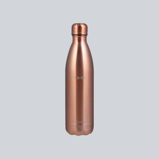 Aqua-Bot, 500ml, Double Wall Stainless Steel Vacuum Insulated Hot and Cold Flask, Spill & Leak Proof,  Brown, 2 Years Warranty