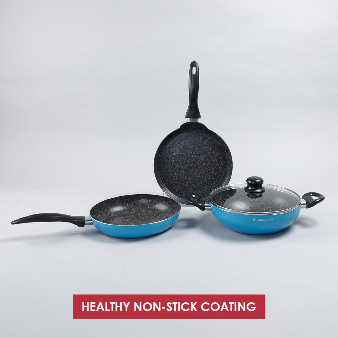 Athena Aluminium Non-stick Cookware Set, 4Pc