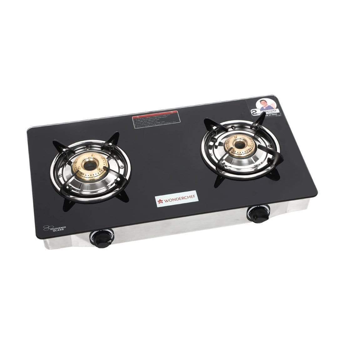 Wonderchef Combo Wonderchef Zest Glass Cooktop 2 Burner + Ultima Presure Cooker Outer Lid 5L