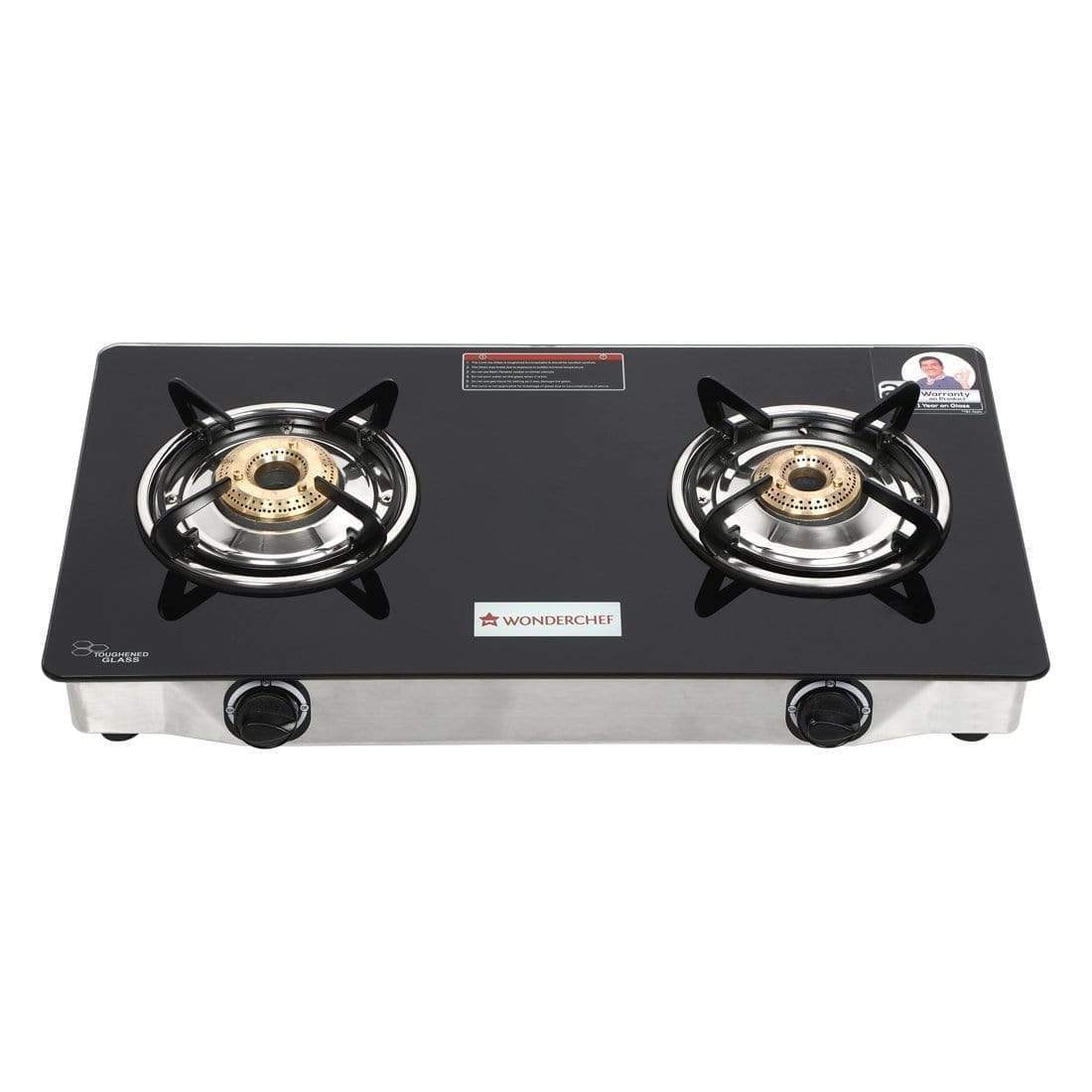 Wonderchef Combo Wonderchef Zest Glass Cooktop 2 Burner + Ultima Presure Cooker Outer Lid 5L