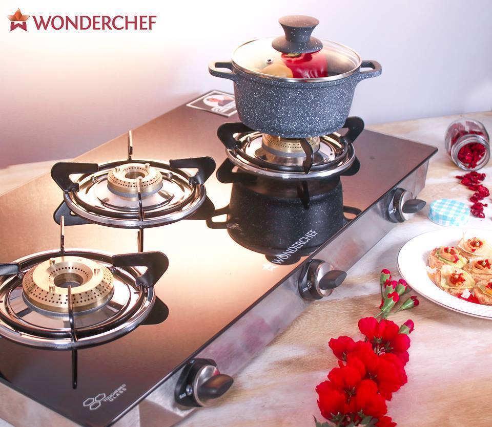 Wonderchef Cookware Wonderchef Ruby Glass Cooktop (3 Burner)