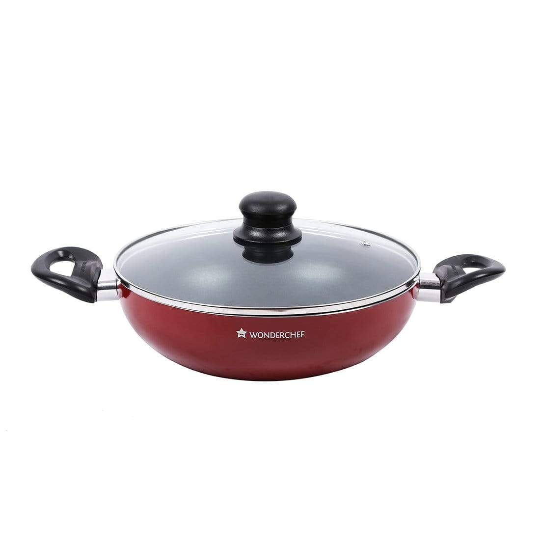 Wonderchef Cookware Wonderchef Ruby Series 24cm Wok With Lid - 2.6L