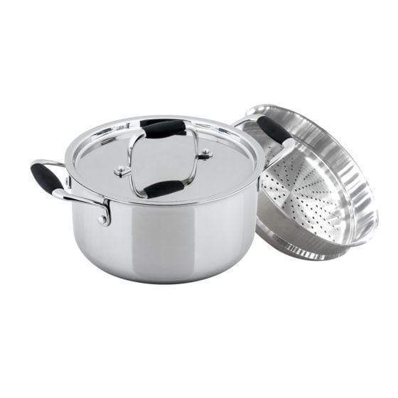 Wonderchef Cookware Wonderchef Stanton Casserole With Steamer 24Cm Stainless Steel