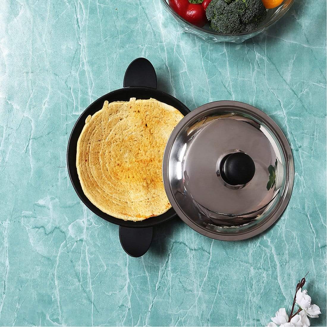 Wonderchef Cookware Wonderchef Terra Die Cast Appachetty With Steel Lid - 20Cm