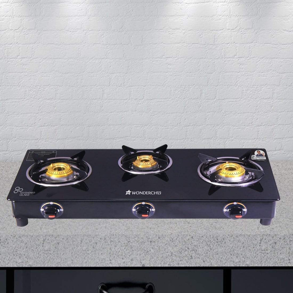 Wonderchef Cookware Wonderchef Ultima 3 Burner Glass Cooktop