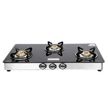 गैलरी व्यूवर में इमेज लोड करें, Wonderchef Cookware Wonderchef Zest Glass Cooktop 3 Burner