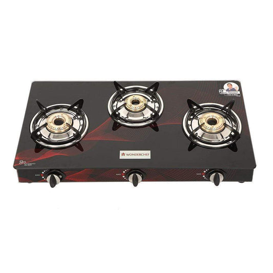 Wonderchef Cookware Wonderchef Zing 3 Burner Glass Cooktop