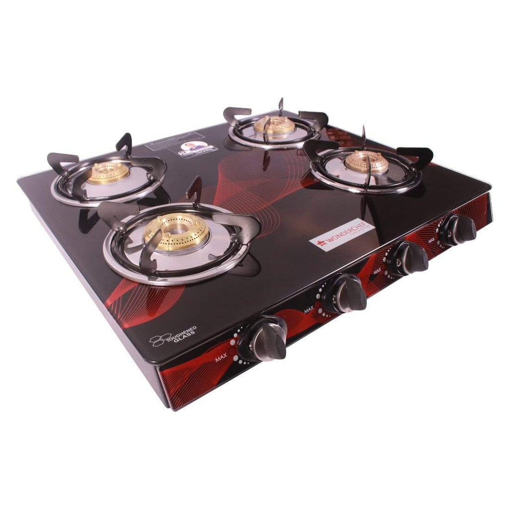 Wonderchef Cookware Wonderchef Zing 4 Burner Glass Cooktop