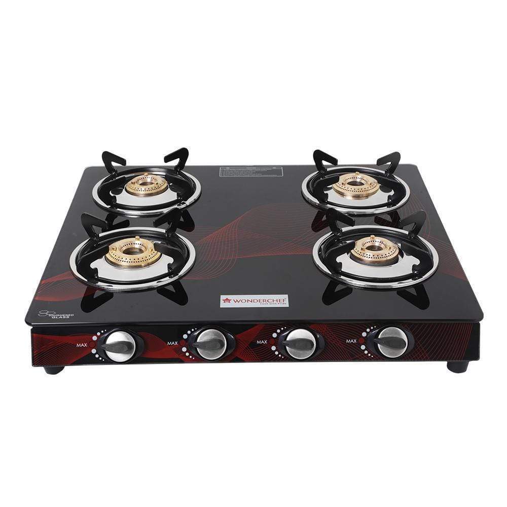 Wonderchef Cookware Wonderchef Zing 4 Burner Glass Cooktop