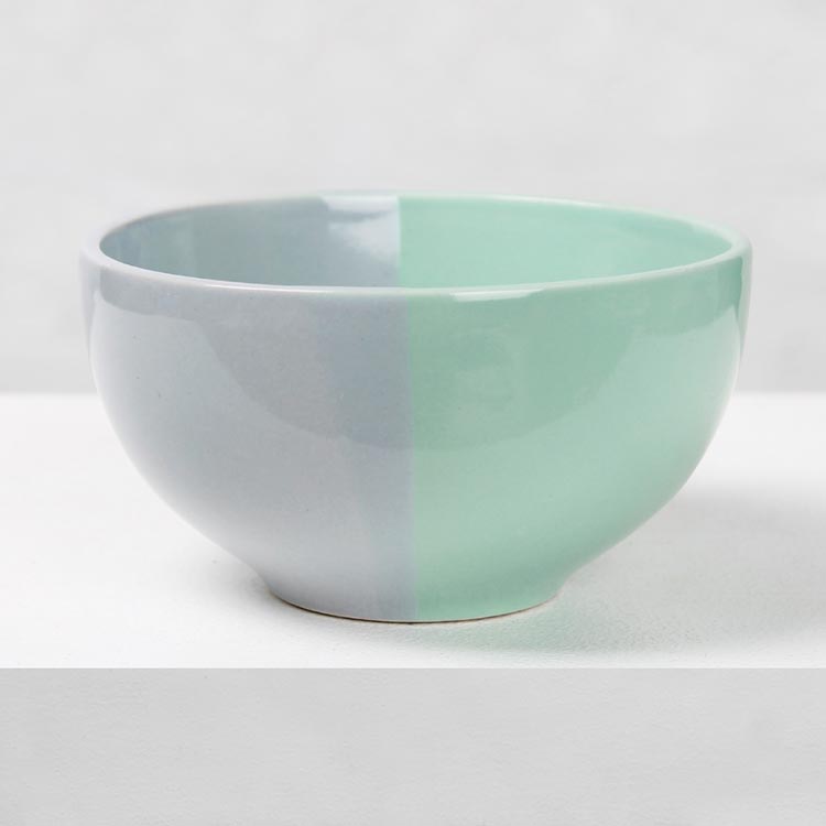 Earth Store   Green Grey Dual Tone Bowl  (Set of 2)